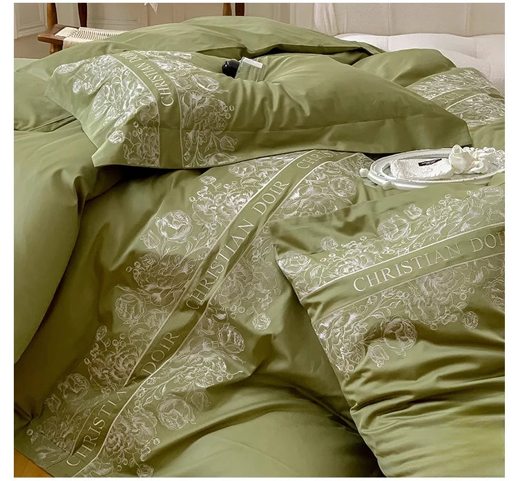 Conjunto de Cama de Algodão de Fibra Longa