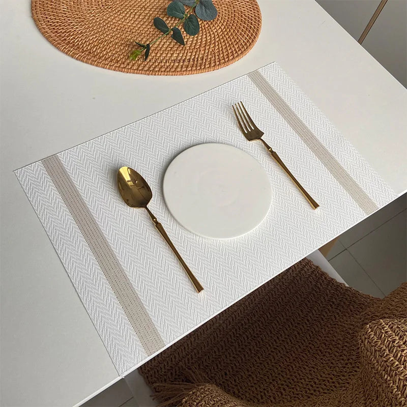 Conjunto de 6 tapetes de mesa de jantar de PVC